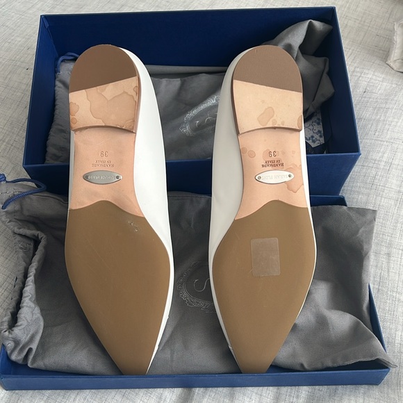 NWT Sarah Flint Natalie Flat, White Calf, 39 / 8.5 - Picture 4 of 8